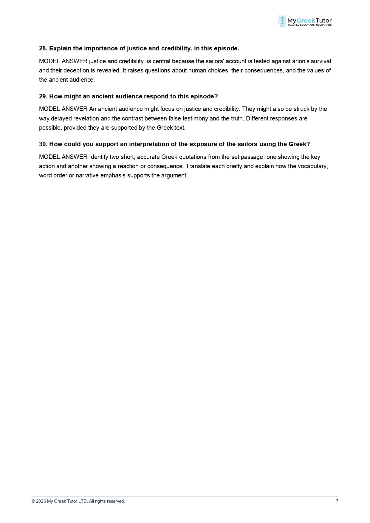 Prose Literature A – Herodotus: Tales from Herodotus (2027–2028) - Image 3