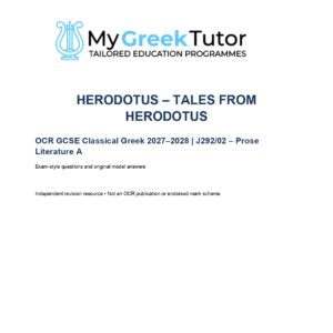 Prose Literature A – Herodotus: Tales from Herodotus (2027–2028)