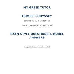 Verse Literature A – Homer: The Odyssey, Book 10 (2027–2028)